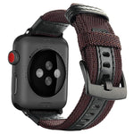 سوار ساعة نايلون بأسلوب جيب مع مشبك من الفولاذ المقاوم للصدأ لسلسلة Apple Watch 3 & 2 & 1 42مم، 42مم