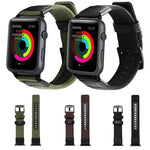 سوار ساعة نايلون بأسلوب جيب مع مشبك من الفولاذ المقاوم للصدأ لسلسلة Apple Watch 3 & 2 & 1 42مم، 42مم
