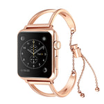 سوار ساعة معدني بشكل حرف V مع مشبك من الفولاذ المقاوم للصدأ لسلسلة Apple Watch 10 42مم / 9&8&7 41مم / SE 3&SE 2&6&SE&5&4 40مم / 3&2&1 38مم، 7 41مم / 6&SE&5&4 40مم / 3&2&1 38مم