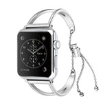 سوار ساعة معدني بشكل حرف V مع مشبك من الفولاذ المقاوم للصدأ لسلسلة Apple Watch 10 42مم / 9&8&7 41مم / SE 3&SE 2&6&SE&5&4 40مم / 3&2&1 38مم، 7 41مم / 6&SE&5&4 40مم / 3&2&1 38مم