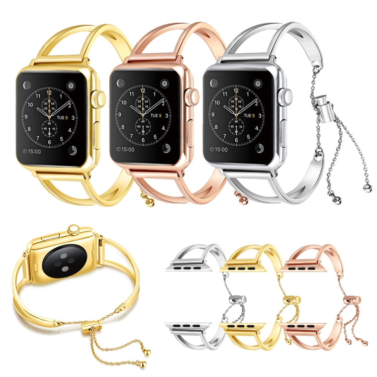 سوار ساعة معدني بشكل حرف V مع مشبك من الفولاذ المقاوم للصدأ لسلسلة Apple Watch 10 42مم / 9&8&7 41مم / SE 3&SE 2&6&SE&5&4 40مم / 3&2&1 38مم، 7 41مم / 6&SE&5&4 40مم / 3&2&1 38مم