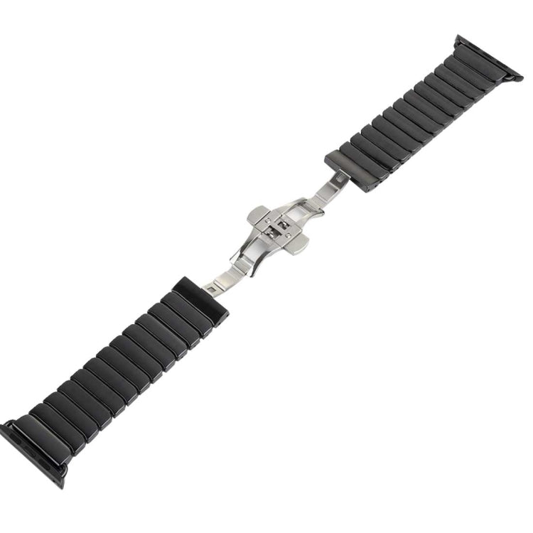 سوار ساعة سيراميك دقيق للمعصم لـ Apple Watch Ultra 49مم و Watch Ultra 2 49مم / سلسلة 10 مقاس 46مم / 9 و 8 و 7 مقاس 45مم / SE 3 و SE 2 و 6 و SE و 5 و 4 مقاس 44مم / 3 و 2 و 1 مقاس 42مم، مقاس 42مم
