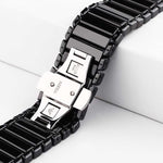 سوار ساعة سيراميك دقيق للمعصم لـ Apple Watch Ultra 49مم و Watch Ultra 2 49مم / سلسلة 10 مقاس 46مم / 9 و 8 و 7 مقاس 45مم / SE 3 و SE 2 و 6 و SE و 5 و 4 مقاس 44مم / 3 و 2 و 1 مقاس 42مم، مقاس 42مم
