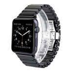 سوار ساعة سيراميك دقيق للمعصم لـ Apple Watch Ultra 49مم و Watch Ultra 2 49مم / سلسلة 10 مقاس 46مم / 9 و 8 و 7 مقاس 45مم / SE 3 و SE 2 و 6 و SE و 5 و 4 مقاس 44مم / 3 و 2 و 1 مقاس 42مم، مقاس 42مم