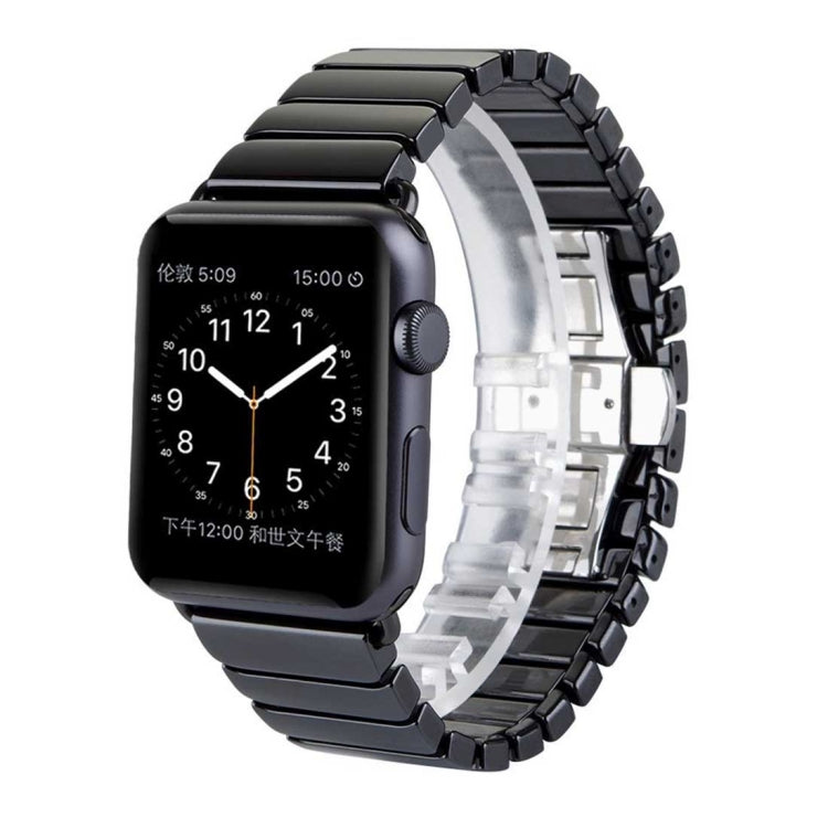 سوار ساعة سيراميك دقيق للمعصم لـ Apple Watch Ultra 49مم و Watch Ultra 2 49مم / سلسلة 10 مقاس 46مم / 9 و 8 و 7 مقاس 45مم / SE 3 و SE 2 و 6 و SE و 5 و 4 مقاس 44مم / 3 و 2 و 1 مقاس 42مم، مقاس 42مم