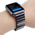 سوار ساعة سيراميك دقيق للمعصم لـ Apple Watch Ultra 49مم و Watch Ultra 2 49مم / سلسلة 10 مقاس 46مم / 9 و 8 و 7 مقاس 45مم / SE 3 و SE 2 و 6 و SE و 5 و 4 مقاس 44مم / 3 و 2 و 1 مقاس 42مم، مقاس 42مم