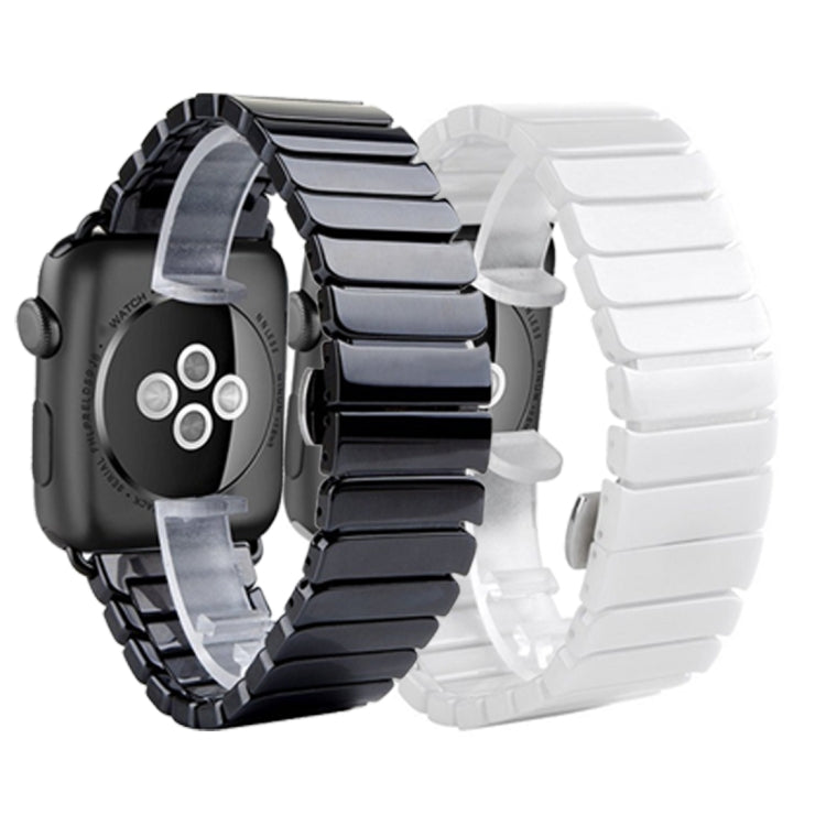 سوار ساعة سيراميك دقيق للمعصم لـ Apple Watch Ultra 49مم و Watch Ultra 2 49مم / سلسلة 10 مقاس 46مم / 9 و 8 و 7 مقاس 45مم / SE 3 و SE 2 و 6 و SE و 5 و 4 مقاس 44مم / 3 و 2 و 1 مقاس 42مم، مقاس 42مم