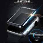 فيلم زجاج مقسى كامل اللصق بحواف دائرية 3D بسمك 0.33مم وصلابة 9H من mocolo لساعات Apple Watch Series 6 / 5 / 4 / Watch SE مقاس 40مم