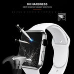 فيلم زجاج مقسى كامل اللصق بحواف دائرية 3D بسمك 0.33مم وصلابة 9H من mocolo لساعات Apple Watch Series 6 / 5 / 4 / Watch SE مقاس 44مم