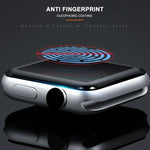 فيلم زجاج مقسى كامل اللصق بحواف دائرية 3D بسمك 0.33مم وصلابة 9H من mocolo لساعات Apple Watch Series 6 / 5 / 4 / Watch SE مقاس 44مم
