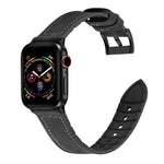 سوار ساعة بلون صلب من TPU مع فولاذ مقاوم للصدأ لساعات Apple Watch Series 7 مقاس 45مم / 6 & SE & 5 & 4 مقاس 44مم / 3 & 2 & 1 مقاس 42مم، 44مم