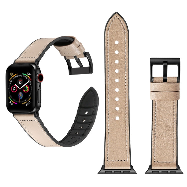 سوار ساعة بلون صلب من TPU مع فولاذ مقاوم للصدأ لساعات Apple Watch Series 7 مقاس 45مم / 6 & SE & 5 & 4 مقاس 44مم / 3 & 2 & 1 مقاس 42مم، 44مم