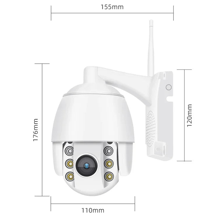 كاميرا ذكية مقاومة للماء IP66 QX2 1080P HD بانورامية 360 درجة WiFi ملونة ليلاً ونهاراً، تدعم كشف الحركة / الصوت ثنائي الاتجاه / بطاقة TF، قابس الولايات المتحدة، نسخة WiFi