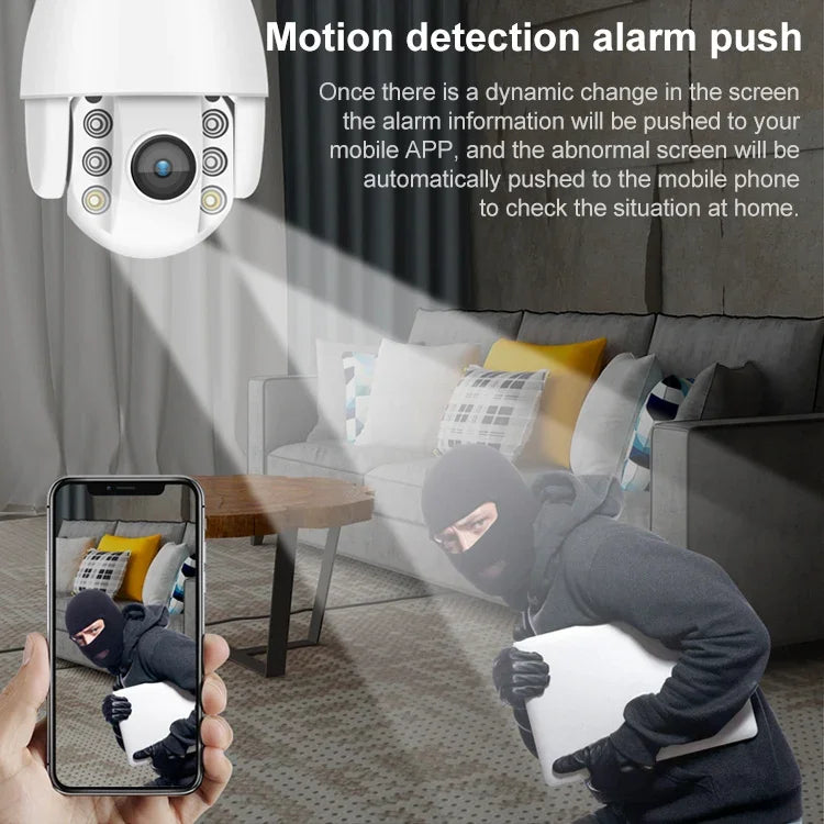 كاميرا ذكية مقاومة للماء IP66 QX2 1080P HD بانورامية 360 درجة WiFi ملونة ليلاً ونهاراً، تدعم كشف الحركة / الصوت ثنائي الاتجاه / بطاقة TF، قابس الولايات المتحدة، نسخة WiFi