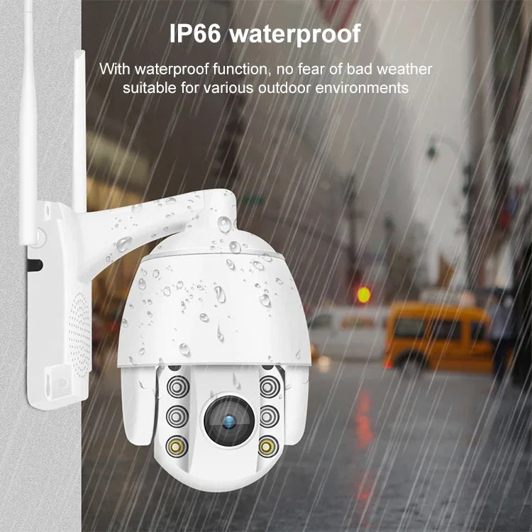 كاميرا ذكية مقاومة للماء IP66 QX2 1080P HD بانورامية 360 درجة WiFi ملونة ليلاً ونهاراً، تدعم كشف الحركة / الصوت ثنائي الاتجاه / بطاقة TF، قابس الولايات المتحدة، نسخة WiFi