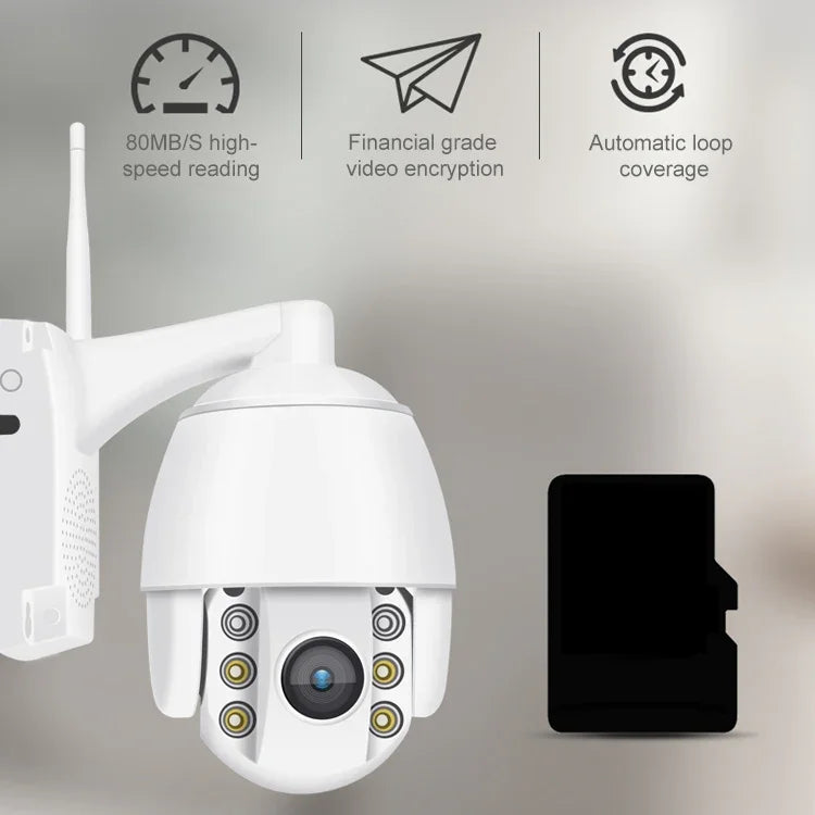 كاميرا ذكية مقاومة للماء IP66 QX2 1080P HD بانورامية 360 درجة WiFi ملونة ليلاً ونهاراً، تدعم كشف الحركة / الصوت ثنائي الاتجاه / بطاقة TF، قابس الولايات المتحدة، نسخة WiFi