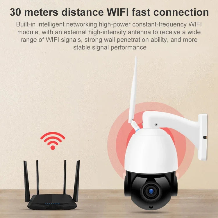 كاميرا قبة ذكية لاسلكية WiFi بدقة 2.0 مليون بكسل 1080P HD مع تكبير 20X، تدعم الرؤية الليلية بالأشعة تحت الحمراء / كشف الحركة / الاتصال الصوتي / بطاقة TF، قابس أسترالي، نسخة WiFi