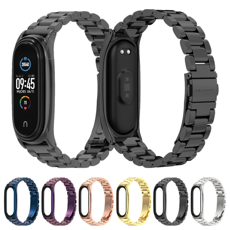 Mijobs Stainless Steel Metal Watch Band for Xiaomi Mi Band 5 & 6