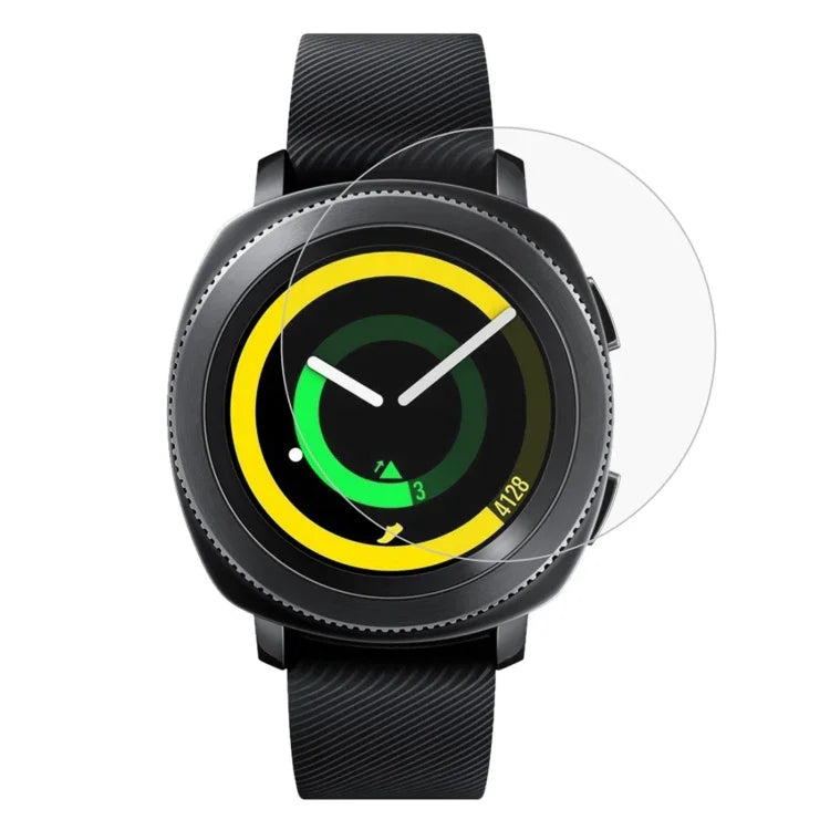 قطعتان من فيلم شاشة زجاجي مقسى مقاوم للانفجار ENKAY Hat-Prince لساعات Samsung Gear Sport الذكية، صلابة سطح 9H بسماكة 0.2مم، 2.15D، لـ Samsung Gear Sport (قطعتان)