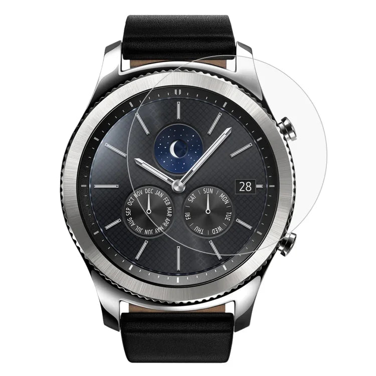 فيلم شاشة زجاجي مقسى مقاوم للانفجار ENKAY Hat-Prince لساعات Samsung Gear S3 الذكية، صلابة سطح 9H بسماكة 0.2مم، 2.15D