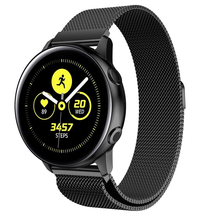 سوار ساعة شبكي مغناطيسي من الفولاذ المقاوم للصدأ Milanis لساعة Galaxy Watch Active 20مم