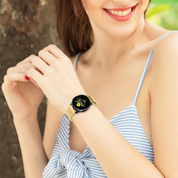 سوار ساعة شبكي مغناطيسي من الفولاذ المقاوم للصدأ Milanis لساعة Galaxy Watch Active 20مم