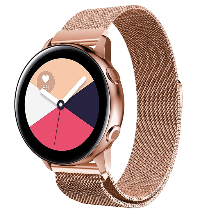 سوار ساعة شبكي مغناطيسي من الفولاذ المقاوم للصدأ Milanis لساعة Galaxy Watch Active 20مم