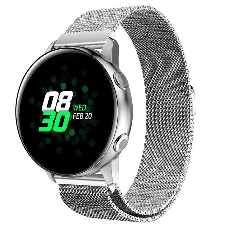 سوار ساعة شبكي مغناطيسي من الفولاذ المقاوم للصدأ Milanis لساعة Galaxy Watch Active 20مم