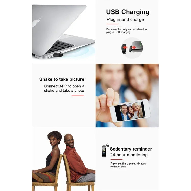 سوار ذكي CK17S بشاشة IPS بحجم 0.96 بوصة، مقاوم للماء بمعيار IP67، يدعم تذكير المكالمات / مراقبة معدل ضربات القلب / مراقبة ضغط الدم / مراقبة النوم