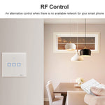 مفتاح حائط ذكي بشاشة زجاجية مقسّاة Sonoff T2 Touch 86mm، متوافق مع Alexa وGoogle Home، AC 100V-240V، قابس الاتحاد الأوروبي، 86mm/ 3 قابس الاتحاد الأوروبي
