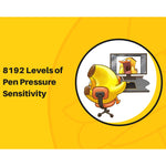 لوحة رسم فنية HUION HS64 إصدار خاص مع شريحة 5080 LPI وقلم بدون بطارية للمتعة، HS64