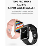 ساعة ذكية T900 PRO MAX L BIG بشاشة كبيرة بحجم 1.92 بوصة ومقاومة للماء، تدعم مراقبة معدل ضربات القلب / ضغط الدم / الأكسجين / أوضاع رياضية متعددة، T900 PRO MAX L BIG