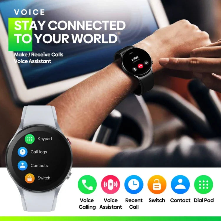 ساعة ذكية Zeblaze GTR 3 بشاشة 1.32 بوصة، تدعم المكالمات الصوتية / معدل ضربات القلب / الأكسجين في الدم / درجة حرارة الجلد على المعصم / أوضاع رياضية