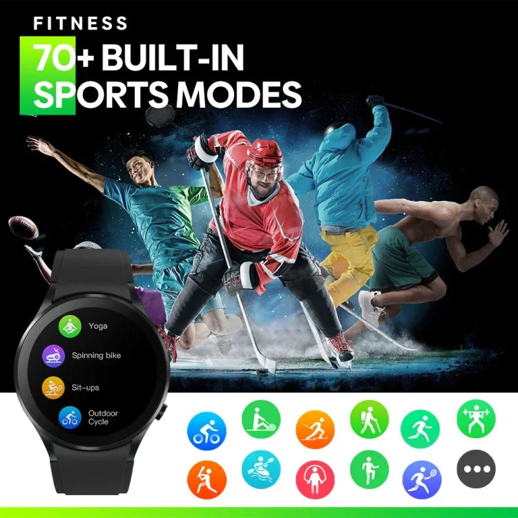 ساعة ذكية Zeblaze GTR 3 بشاشة 1.32 بوصة، تدعم المكالمات الصوتية / معدل ضربات القلب / الأكسجين في الدم / درجة حرارة الجلد على المعصم / أوضاع رياضية
