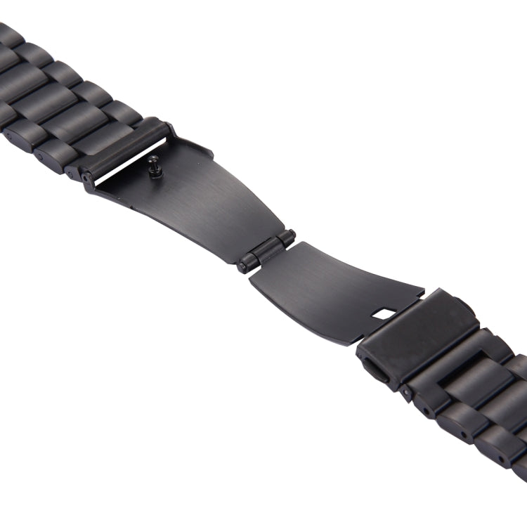 لساعة Samsung Gear S2 Classic سوار ساعة من الفولاذ المقاوم للصدأ مع إبزيم فراشة و3 خرزات