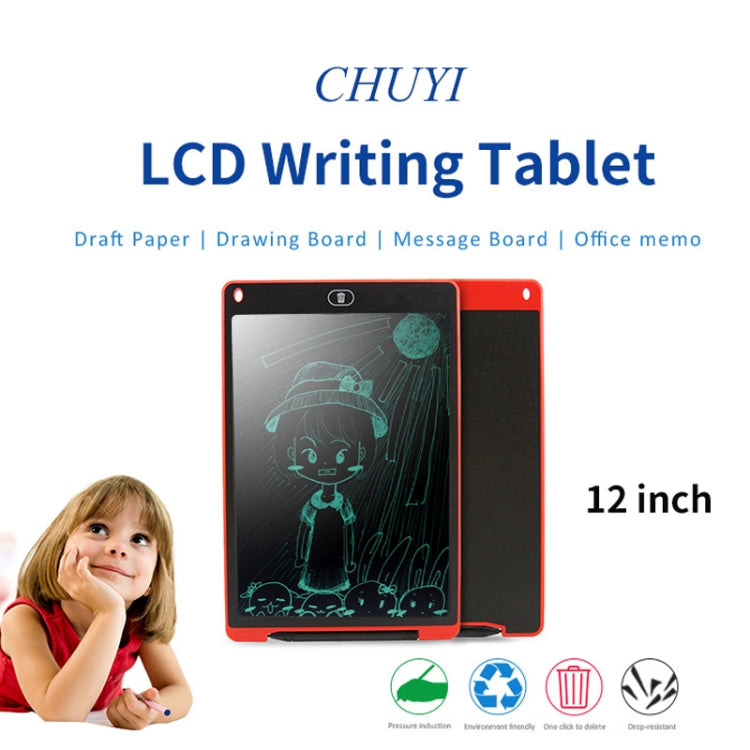 لوحة كتابة LCD محمولة مقاس 12 بوصة للرسم والكتابة الإلكترونية، لوحة رسومات للرسائل والمسودات مع قلم كتابة، 12 بوصة أسود، 12 بوصة أخضر، 12 بوصة أزرق، 12 بوصة أحمر، 12 بوصة أبيض