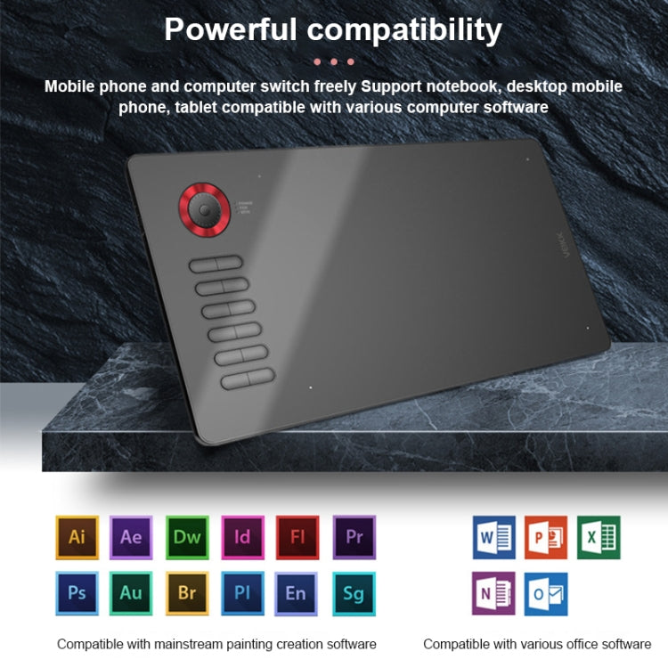 VEIKK A15PRO لوحة رسم إلكترونية ذكية تعمل باللمس 10x6 بوصة بدقة 5080 LPI مع واجهة Type-C