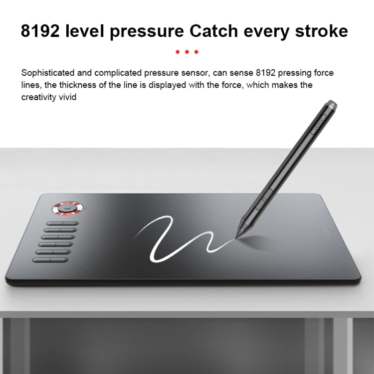 VEIKK A15PRO لوحة رسم إلكترونية ذكية تعمل باللمس 10x6 بوصة بدقة 5080 LPI مع واجهة Type-C