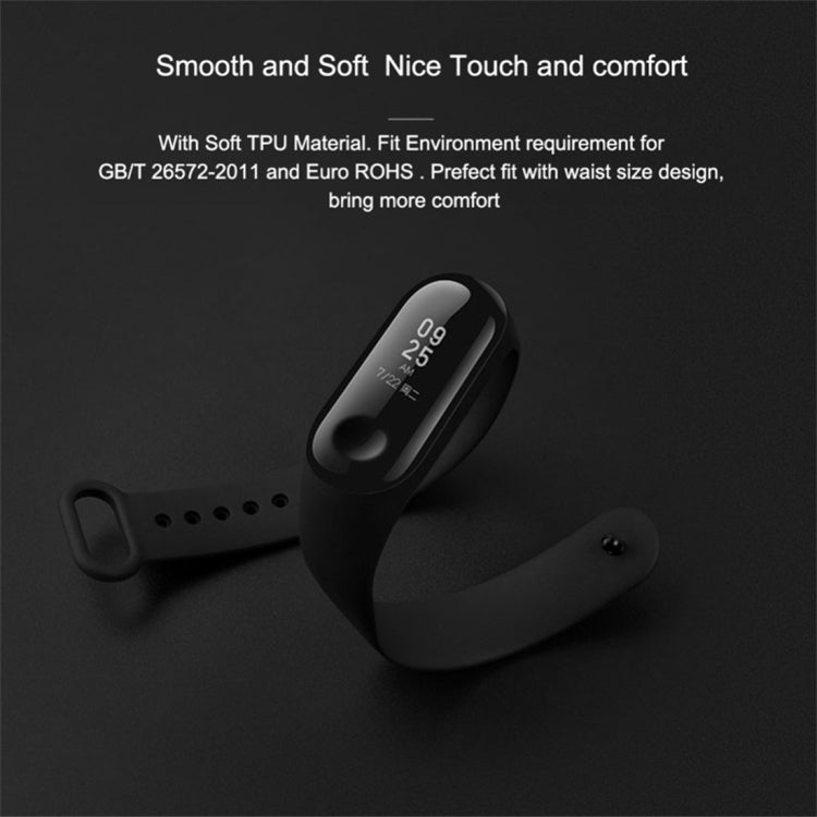 Pure Color Soft TPU  Watch Bands for Xiaomi Mi Band 4, Host Not Included, Black, Orange, Pink, Dark Blue, Wine Red