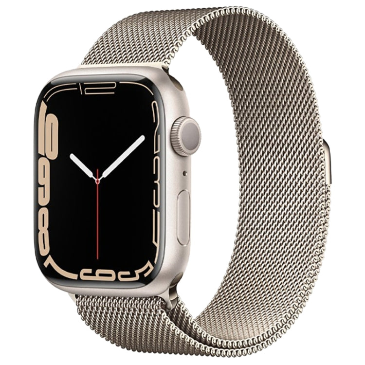 سوار ساعة مغناطيسي من الفولاذ المقاوم للصدأ بنمط ميلانيزي لساعات Apple Watch Series 10 مقاس 42مم / 9&8&7 مقاس 41مم / SE 3&SE 2&6&SE&5&4 مقاس 40مم / 3&2&1 مقاس 38مم، وللساعات Apple Watch Series 8&7 مقاس 41مم / SE 2&6&SE&5&4 مقاس 40مم / 3&2&1 مقاس 38مم