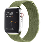 سوار ساعة مغناطيسي من الفولاذ المقاوم للصدأ بنمط ميلانيزي لساعات Apple Watch Series 10 مقاس 42مم / 9&8&7 مقاس 41مم / SE 3&SE 2&6&SE&5&4 مقاس 40مم / 3&2&1 مقاس 38مم، وللساعات Apple Watch Series 8&7 مقاس 41مم / SE 2&6&SE&5&4 مقاس 40مم / 3&2&1 مقاس 38مم
