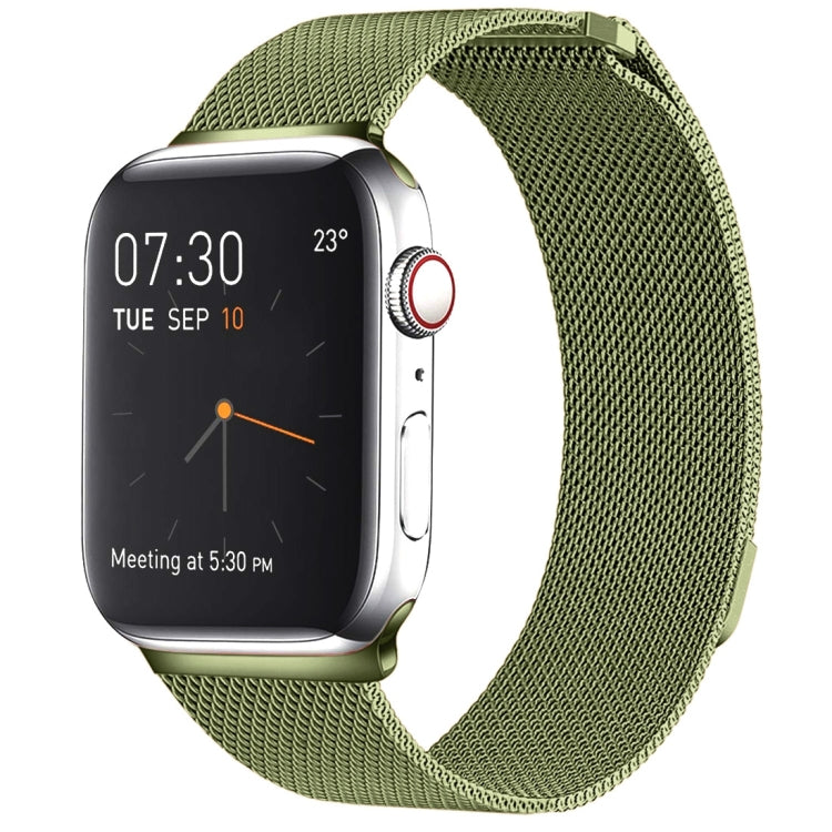 سوار ساعة مغناطيسي من الفولاذ المقاوم للصدأ بنمط ميلانيزي لساعات Apple Watch Series 10 مقاس 42مم / 9&8&7 مقاس 41مم / SE 3&SE 2&6&SE&5&4 مقاس 40مم / 3&2&1 مقاس 38مم، وللساعات Apple Watch Series 8&7 مقاس 41مم / SE 2&6&SE&5&4 مقاس 40مم / 3&2&1 مقاس 38مم