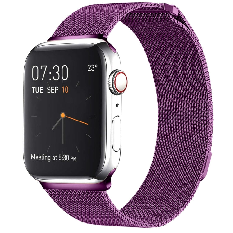 سوار ساعة مغناطيسي من الفولاذ المقاوم للصدأ بنمط ميلانيزي لساعات Apple Watch Series 10 مقاس 42مم / 9&8&7 مقاس 41مم / SE 3&SE 2&6&SE&5&4 مقاس 40مم / 3&2&1 مقاس 38مم، وللساعات Apple Watch Series 8&7 مقاس 41مم / SE 2&6&SE&5&4 مقاس 40مم / 3&2&1 مقاس 38مم