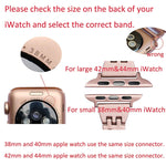 سوار ساعة من الفولاذ المقاوم للصدأ مزين بالألماس الملون لساعات Apple Watch Series 10 مقاس 42مم / 9&8&7 مقاس 41مم / SE 3&SE 2&6&SE&5&4 مقاس 40مم / 3&2&1 مقاس 38مم