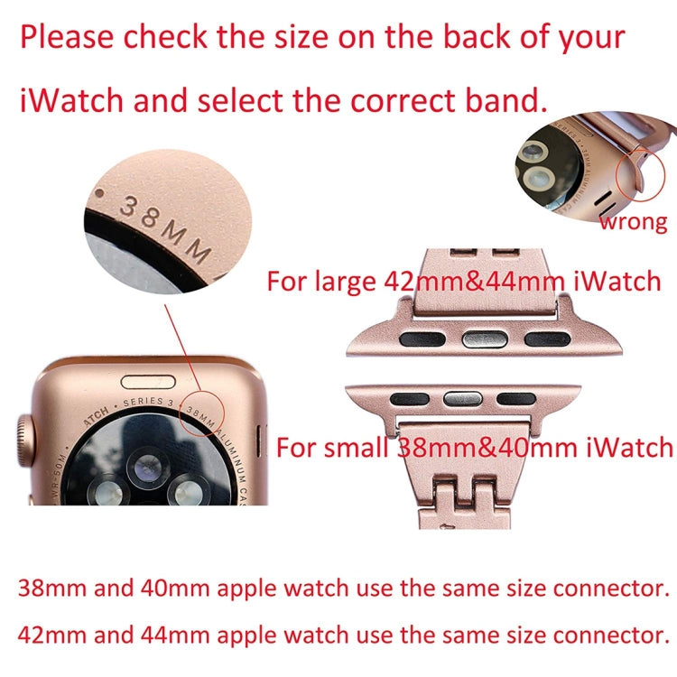سوار ساعة من الفولاذ المقاوم للصدأ مزين بالألماس الملون لساعات Apple Watch Series 10 مقاس 42مم / 9&8&7 مقاس 41مم / SE 3&SE 2&6&SE&5&4 مقاس 40مم / 3&2&1 مقاس 38مم