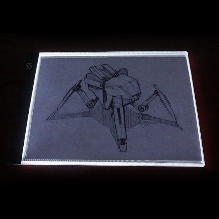 لوحات نسخ مقياس أكريليك A4 بتعتيم ثلاثي المستويات LED USB 5V 3.5W، لوحة رسم تخطيط أنمي، لوحات نسخ