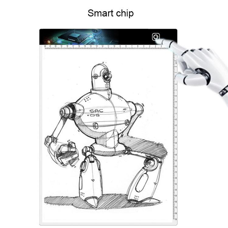 لوحات نسخ مقياس أكريليك A4 بتعتيم ثلاثي المستويات LED USB 5V 3.5W، لوحة رسم تخطيط أنمي مع كابل USB بطول 1.5 متر ومحول طاقة، لوحات نسخ مع كابل USB 1.5 متر ومحول طاقة