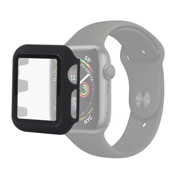 غطاء حماية من PC + زجاج لساعات Apple Watch سلسلة 6 / 5 / 4 / Watch SE مقاس 40مم، لساعات Apple Watch سلسلة 6 / 5 / 4 / Watch SE مقاس 40مم
