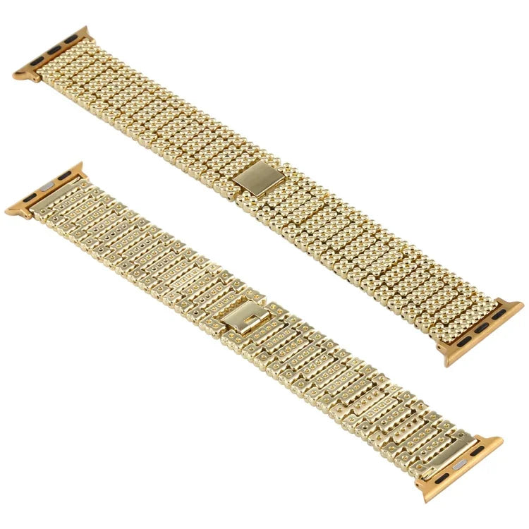 لساعة Apple Watch Ultra 49مم وWatch Ultra 2 49مم / السلسلة 10 46مم / 9 و8 و7 45مم / SE 3 وSE 2 و6 وSE و5 و4 44مم / 3 و2 و1 42مم سوار ساعة من الفولاذ المقاوم للصدأ بتسع خرزات، لساعات Apple Watch السلسلة 7 45مم / 6 وSE و5 و4 44مم / 3 و2 و1 42مم