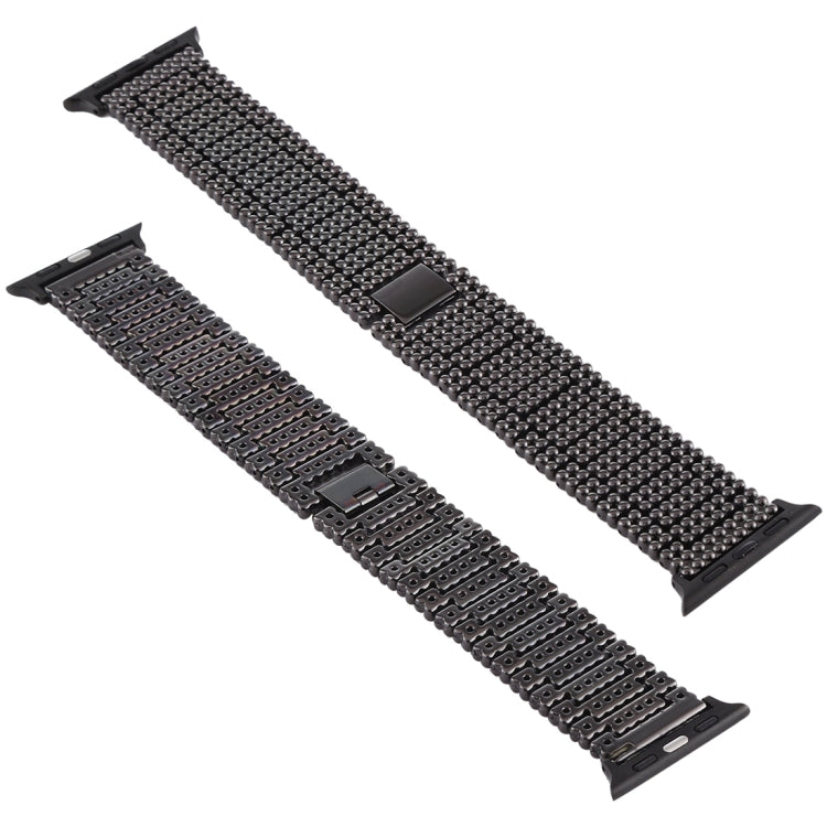 سوار ساعة معصم من الفولاذ المقاوم للصدأ بتسع خرزات لسلسلة Apple Watch 7 41مم / 6 & SE & 5 & 4 40مم / 3 & 2 & 1 38مم، لسلسلة Apple Watch 7 41مم / 6 & SE & 5 & 4 40مم / 3 & 2 & 1 38مم